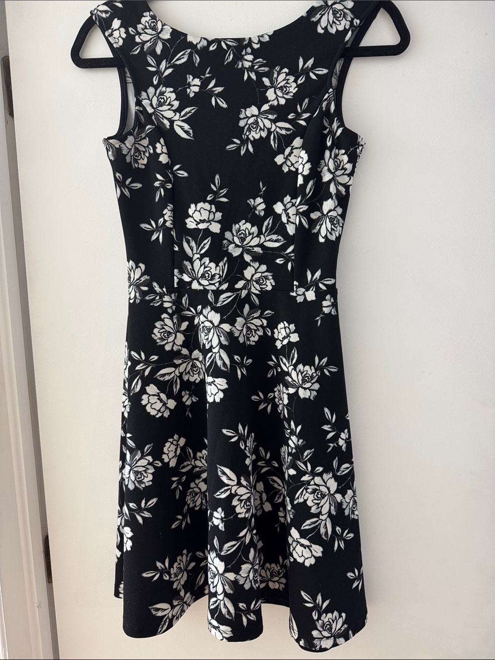 Black & White Floral Mini Dress
